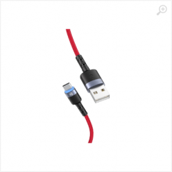 Cable USB - Type-C, cu LED, 3A, 1.2m, Tellur Red  TLL155334