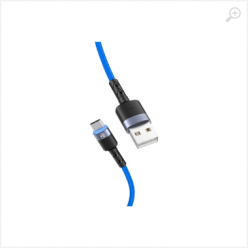 Cable USB - Type-C, cu LED, 3A, 1.2m, Tellur Blue  TLL155344