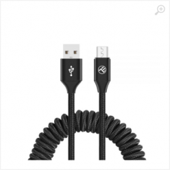 Cable USB - Micro USB, 1.8m, EXTENDABLE 2A Tellur Black  TLL155394