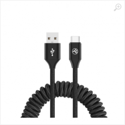 Cable USB - Type-C, 3A, 1.8m, EXTENDABLE Tellur Black  TLL155395