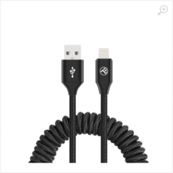 Cable USB - Lightning, 3A, 1.8m EXTENDABLE , Tellur Black  TLL155396