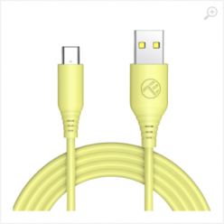 Cable silicone Tellur USB to Type-C, 3A, 1m, yellow