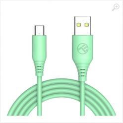 Cable silicone Tellur USB to Type-C, 3A, 1m, green