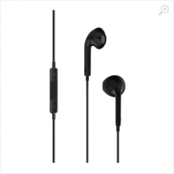 Casti in-ear, Urban, microfon, buton multitask pe fir, jack 3.5mm, lungime cablu 1.2m, Tellur Black  TLL162012