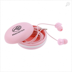 Casti in-ear, Macaron, with mic, wired, Jack 3.5 mm,16 ohm, 20Hz, 1.2 m, silicone, Tellur Pink  TLL162122