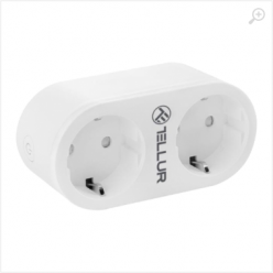 Priza WiFi, 2 porturi EU, 16A, Tellur White  TLL331061