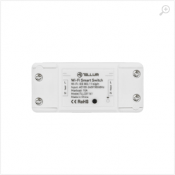 Universal Switch Tellur, WiFi 2.4GHz, max Power 2200W, 10A, Android 4.1 / iOS 8 or higher, White  TLL331161