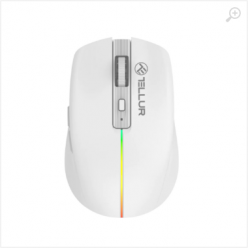 Mouse wireless Tellur, Silent Click, RGB light band, Alb