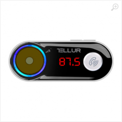 Car FM Transmitter, FMT-B2, Bluetooth, Display, MicroSD, 2 x USB max 2.1A, Tellur Black  TLL622011