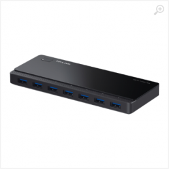 TP-Link UH700, USB3.0 Hub, 7 ports, rate of up to 5Gbps, Black, with External Power Adapter