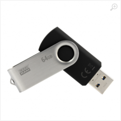 64Gb  USB3.0  GoodRAM  UTS3 TWISTER Black  (Read 60 MByte/s, Write 20 MByte/s)