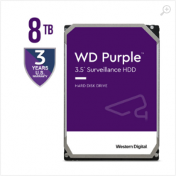 3.5" HDD 8.0TB Western Digital  Purple, 5640rpm, 128MB, SATAIII (for video)  WD84PURZ