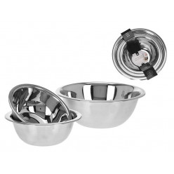 Набор мисок металлических EH 3ед D18cm 0.7l, D20cm 0.95l, D24cm 1.9l, нерж/сталь