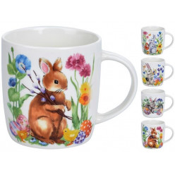 Чашка с пасхальным рисунком 370ml, 4 дизайна, фарфор