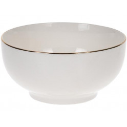 Салатница фарфоровая 13.8cm Golden Rim, белая
