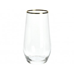 Стакан для напитков Golden Rim 390ml, 14cm, стекло