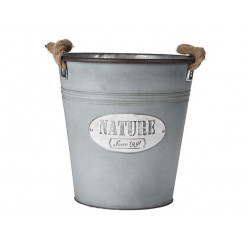 Кашпо "Ведро металлическое" Nature D26cm, H26cm