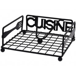 Держатель для салфеток EH "Cuisine" 18X18X7сm черный, металл
