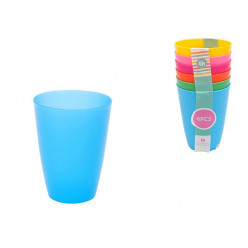Набор стаканов EH 6шт, 270ml, 6 цветов, пластик