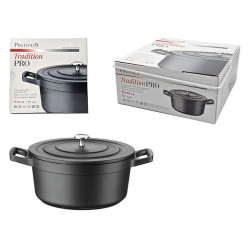 Кастрюля с крышкой Pinti Tradition Pro Black 24cm, 4.4l