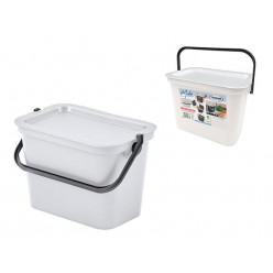 Контейнер для пищевых отходов Moda 5l, 27.2X17.8X18.5cm бел