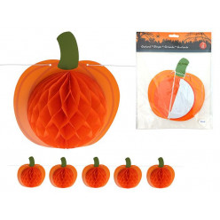 Гирлянда Halloween бумажная "Тыква" 5ед 20Х10cm