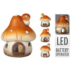 Сувенир LED "Гриб-дом" 7X10cm