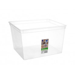 Коробка с крышкой C-box Cube 27l, 40X34XH25cm, прозрачная
