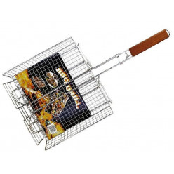 Решетка для гриля BBQ 23X30cm, с деревянной ручкой