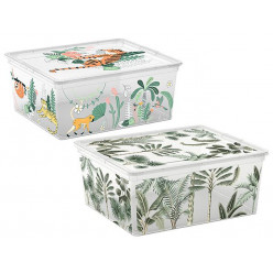 Коробка с крышкой C-box Tropical M 18l, 40X34XH17cm
