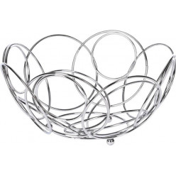 Подставка для фруктов EH "Кольца" D26.5cm, H13cm, хром