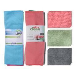 Набор тряпок микрофибра Ultra Clean 6шт 30X30cm, 3 цвета