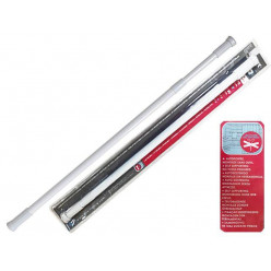 Карниз для шторки раздвижной MSV 70-120cm белый, алюминий