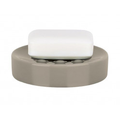 Мыльница Spirella Tube 11X11X2.6cm серая, фарфор