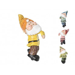 Фигура садовая "Гном" для горшка 12Х5cm, 4 вида