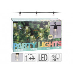 Гирлянда уличных ламп 20LED тепло-белый, 5.5cm, 12.5m