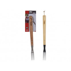 Вилка для барбекю BBQ 46cm, ручка дерево