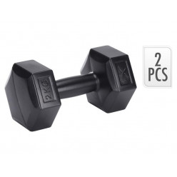 Набор гантелей 2X2kg, цемент, черный
