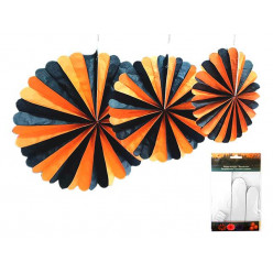 Украшение подвесное бумажная Halloween Диск 3шт D25cm, D30cm, D40сm