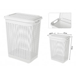 Корзина для белья с крышкой Econova 30l, 37X26X45cm белый