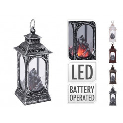 Фонарь LED с камнем 12X5X5cm, пластик, 4 дизайна