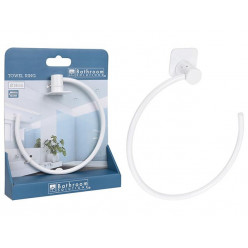 Держатель для полотенца "Кольцо" Bathroom 18cm, металл, бел