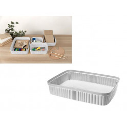 Лоток для хранения Econova Velvet 5.5l, 36X26.5X7cm, св.серый