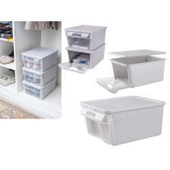 Контейнер с крышкой Combo Box 17l 39X29X18cm,откидная стена