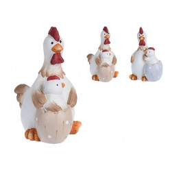 Статуэтка "Курица, цыпленок, яйцо" 14cm