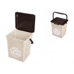 Контейнер для мусора Bytplast 8l, 23.5X21X25cm, бежевый