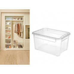 Контейнер с крышкой Econova Cristal 16l, 38.9X27.5X21.5cm, прозрачный