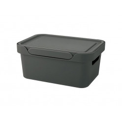 Контейнер с крышкой Econova Luxe 4.6l, 27X19X12cm, серый