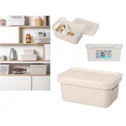 Контейнер с крышкой Econova Luxe 4.6l, 27X19X12cm, бежевый