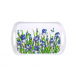 Поднос Phibo 41X27X5cm "Blue Iris", белый, пластик
